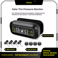 Monitor de Presión de Neumáticos TPMS Universal para Automóvil, Inalámbrico, con Pantalla LCD Solar, Externo, de Emparejamiento Rápido, Sin Programación, con Alarma en Tiempo Real