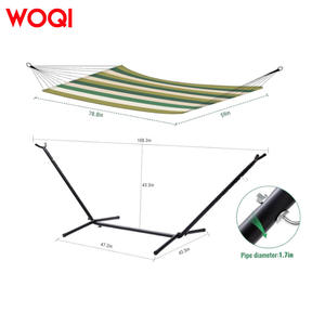 Soporte para Hamaca Doble Woqi, Estructura de Acero Resistente, Ajustable para Interiores y Exteriores, Ganchos Ajustables, Capacidad de 250 lb - Product Image 5