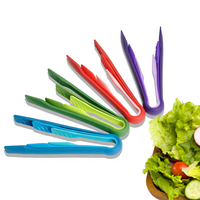 Anti - slip Salad Buffet Clamp Plastic Food Tong 3 In 1 Barbecue BBQ Tongs