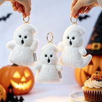 Nouveauté : Jouets en peluche en polyester, citrouille, fantôme, monstre et chauve-souris d'Halloween, 11-30 cm, pour décorations de fêtes