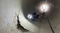 Caméra de surveillance rotative à 360 degrés Wellcam DDP Factory pour l'inspection interne des pales d'éoliennes, robot chenillé télécommandé résistant à l'eau