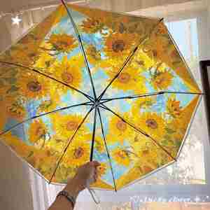 Parapluie transparent OEM imprimé POE, manche long, manuel, pour la pluie, idéal pour la photographie, cadeau, vente en gros - Product Image 4