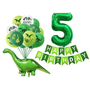 Mori Tier Dinosaurier Ballon Digital Set Geburtstag Dschungel-Themen Party Dekoration Latex Ballon Wald Party