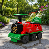 Train à pédales pour enfants de Noël avec rails, lumières, musique, jouets à encastrer, alimenté par piles, meilleur cadeau