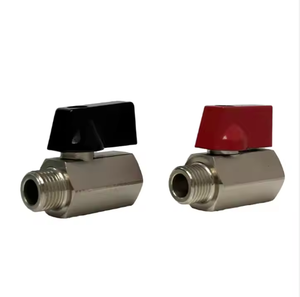 Leadtek 1/8 "1/4" 3/8 "1/2" כף זכר לסתום שסתומי כדורי מיני פליז - Product Image 2