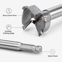 Forets Forstner industriels extra longs de 22 mm et 25 mm à pointe en carbure pour le perçage du bois, coupe-trous OEM ODM pour le perçage de meubles et d'armoires