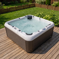 Promotion : Spa Balboa acrylique 5 places avec 42 jets de massage, bain à remous extérieur, bain à remous avec jets d'air, piscine hors sol JW-2233
