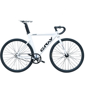 Bicicletta Fixie Grigia 700C a Scatto Fisso Monomarcia da Strada Telaio <span class=keywords><strong>in</strong></span> Lega di Alluminio <span class=keywords><strong>Ruote</strong></span> da 40mm - Product Image 2