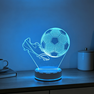 OEM/ODM 3D Crystal Night Light Remote <b>Control</b> Touch <b>Control</b> LED Home Use Creative Sports Pattern Colorful Light - Product Image 6