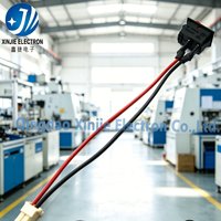 Kabel Harness Sakelar Rocker 2-Pin On-Off, Rakitan Kabel Berinsulasi PVC Merah-Hitam untuk Pendingin & Perangkat Elektronik Kecil