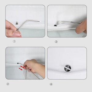 Brosse de nettoyage de tube flexible longue, poils en acier inoxydable et en nylon, adaptée au nettoyage de la pompe à <span class=keywords><strong>eau</strong></span> de la cuisine à domicile - Product Image 5