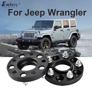 Entretoises de roue en aluminium forgé noir Embers pour <span class=keywords><strong>Jeep</strong></span> <span class=keywords><strong>Wrangler</strong></span> 2018-2024 PCD 5X127 CB 71.6 M14X1.5 Adaptateur de moyeu - Product Image 2
