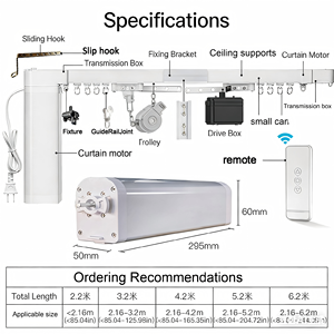Moteur de rideau intelligent WiFi Tuya SIXWGH à enroulement dissimulé, conception coulissante, charge de 60 kg, moteur DC ultra-silencieux, compatible Alexa Google <span class=keywords><strong>Home</strong></span> - Product Image 5