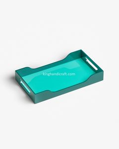 Plateau de service artisanal décoratif de forme personnalisée de qualité commerciale |   Plateau de présentation multifonctionnel pour aliments et boissons pour hôtel et restaurant - Product Image 3