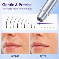 Depiladora Facial Recargable para Mujer con Logotipo Personalizado al por Mayor, Pantalla LED, Depiladora Eléctrica Inalámbrica Indolora, OEM ODM