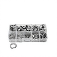 DH 620pcs Stainless Steel Split Style Spring Lock Washer Kit 6mm Thickness Polished Finish Heavy Industry Use Premium Set