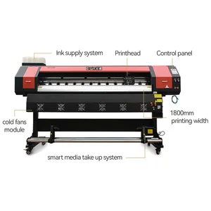 6 Voet 1.8M Automatische Diy Printmachine Groot Formaat Eco Oplosmiddel Sublimatie Nieuwe Digitale Inkjet Lenticulaire Printer