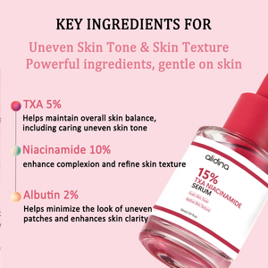 Sérum Visage Éclat TXA + Niacinamide 15% pour Soin Post-Taches Teint Irrégulier <span class=keywords><strong>Acide</strong></span> Tranexamique Haute Puissance 5% <span class=keywords><strong>B</strong></span> - Product Image 3