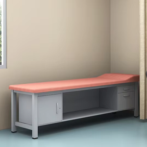 Переносная плоская простая медицинская кровать для осмотра клиники со стременами для больничной мебели и ухода за пациентами - Product Image 3