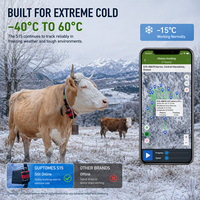 GUPTOMES S15 OTA Rastreador GPS para Ganado, Collar GNSS 4G LTE IP68 de 30k MAh para Gestión de Flotas de Ganado Vacuno, Ovino y Equino, Uso en Aplicaciones para Exteriores