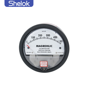 Manomètre différentiel Shelok air 4" de diamètre, conception magnétique sans friction - Product Image 1