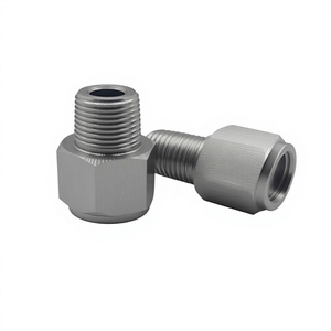 Adaptador de Rosca de 1/8" NPT Macho a M10x1.0 Hembra, Acero Inoxidable 304, Mecanizado por CNC, para Manómetros de Presión de Aceite - Product Image 3