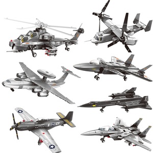 Serie de Aviones Flying Shark, Caza P-51 de <span class=keywords><strong>Portaaviones</strong></span>, SR-71 Blackbird, Juego de Bloques de Construcción para Niños, Regalo Promocional - Product Image 1