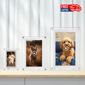 Y2024 5 7 10.1 Inch Acrylic Digital Picture Frame Auto-Rotate Function Volume Control From 0-6 Nice Decoration