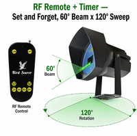 Répulsif à oiseaux laser haute puissance AC90-245 V 1W pour l'extérieur, dispositif ultime pour effrayer les oiseaux pour les fermes et les bâtiments (laser vert)