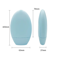 Bouteille d'emballage personnalisée en gros pour crème solaire 50 ml, flacon plat isolant, emballage de lotion solaire, tube de crème BB, bouteille ovale bleue