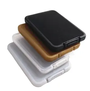 Conteneur OEM Boîte mince Boîte transparente pour carte SD Conteneur en plastique PET Mini impression de logo personnalisé Échantillons gratuits