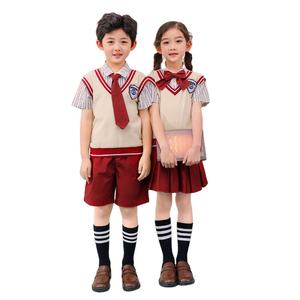 Uniforme Scolastica Primaria all'Ingrosso, Bellissimo Abito a Maniche Corte per Studenti, Ragazzi e Ragazze - Product Image 3