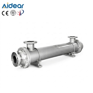 Échangeur de chaleur industriel à calandre et tubes Aidear pour refroidisseur d'huile hydraulique, climatisation de bateaux et yachts, condenseur d'eau de mer - Product Image 3
