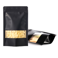 Sacs en papier kraft brun avec fermeture éclair, personnalisés avec logo imprimé, sacs debout mats, pochettes en papier kraft blanc, emballages alimentaires, sacs à fermeture éclair avec fenêtre