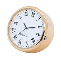 Mini horloge de voiture à Quartz, bureau, accessoires de maison, décoration moderne de luxe, bâton sur tableau de bord, montre, vente en gros, alliage de Zinc rond personnalisé