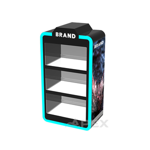 APEX Factory Custom Counter Top Led Acrylic Display Rack Smoke Shop Display Case 3 Tiers Acrylic Display Stand