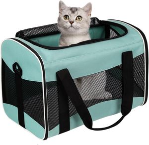 Top <span class=keywords><strong>Tasta</strong></span> Dog Carrier Soft-Side Poliéster Ecológico Aerolínea Aprobado 15kg Bolsa de viaje plegable Mediano Pequeño (17x11x11 - Product Image 6