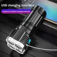 Lampe torche IP20 haute luminosité avec lumière latérale COB, 100k lumens, super brillante, haute puissance, pour la maison, l'extérieur, l'aventure, le camping