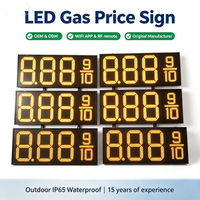 Letrero LED de 12 Pulgadas para Gasolinera, 8.889/10, Caja de Luz, Pantalla de Precios de Combustible para Exteriores, Personalizable