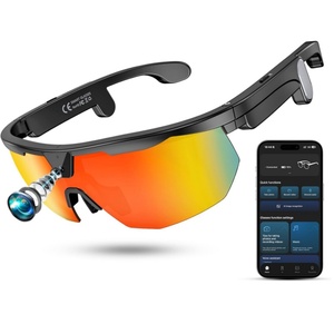 Lunettes Intelligentes 4K HD avec Caméra Anti-Tremblement, Haut-parleurs Stéréo 3D, Caméra d'<span class=keywords><strong>Action</strong></span> Sportive Polarisée UV400 pour Lunettes d'Extérieur IA - Product Image 1