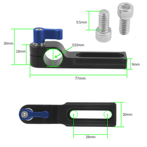Flychao Camera Mount 15mm Single Tube <b>Clamp</b> With 1/4-20 Screw <b>Quick</b> Release Aluminum Alloy For Photography Equipment - Product Image 2