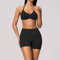 Conjunto Deportivo Sin Costuras para Mujer, Ropa de Gimnasio, 2 Piezas, Conjuntos de Fitness, Sujetador Deportivo para Mujer