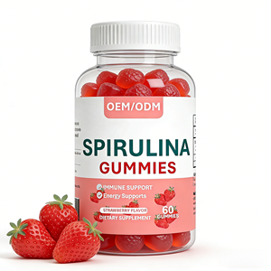 เยลลี่สาหร่ายสไปรูลิน่า ขายส่ง 60 ชิ้น/ขวด |   อาหารเสริมรสสตรอว์เบอร์รี ช่วยเสริมภูมิคุ้มกันและพลังงาน สำหรับผู้ใหญ่ - Product Image 1