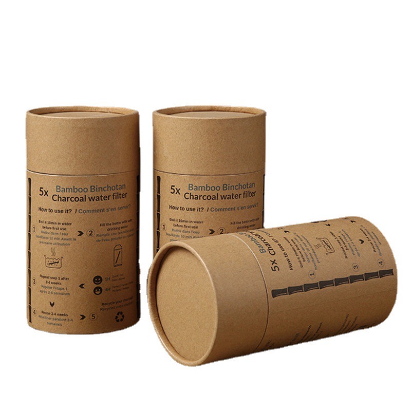 Custom Kraft Cylinder Tea Paper Tube Compostable Cardboard Round Paper Tube