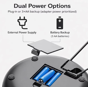 Distributeur automatique de nourriture pour animaux de compagnie en acier inoxydable à double alimentation, commandé par bouton, 4L pour chats et chiens - logo personnalisé accepté - Product Image 4