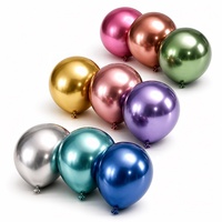 Ballons en latex métallisés de 10 pouces, couleurs vives (violet, or, argent), ballons chromés résistants, vente en gros