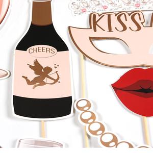 New style adult photo accessories art Diy printable TOTE Selfie PROPS Valentine kiss PROPS - Product Image 2