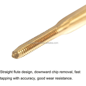 5pcs HSS Titanium Coating Screw Tap Hand Tool M3 M4 M5 M6 M8 Straight Fluted Screw <strong>Thread</strong> Hand Tap Drill Milling <strong>Cutter</strong> - Product Image 5