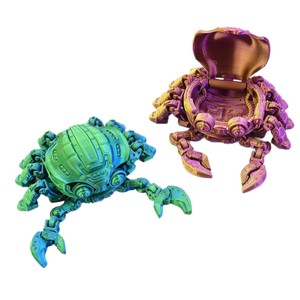 2025, mô hình đồ chơi cua cyberpunk in 3D bán chạy nhất, mô hình cua cơ khí khớp nối, đồ chơi trang trí - Product Image 3