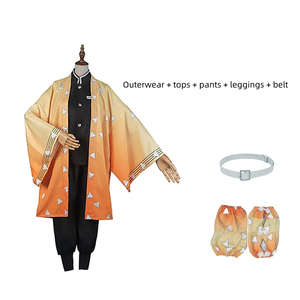 Costume di Halloween per Cosplay <span class=keywords><strong>Anime</strong></span>, Demon Slayer Kimetsu No Yaiba, Tanjiro Kamado, Nezuko, <span class=keywords><strong>Zenitsu</strong></span>, Kimono - Product Image 6